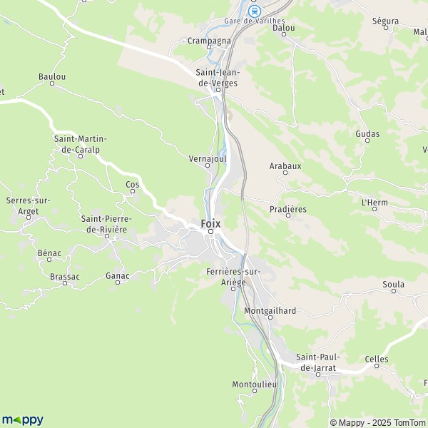Carte Z.A. Foix Nord, 09000 Foix