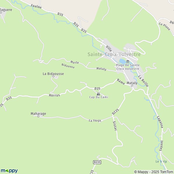 Carte Cap de la Vède, 09230 Sainte-Croix-Volvestre