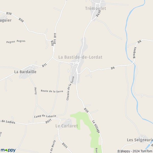 La carte pour la ville de La Bastide-de-Lordat 09700