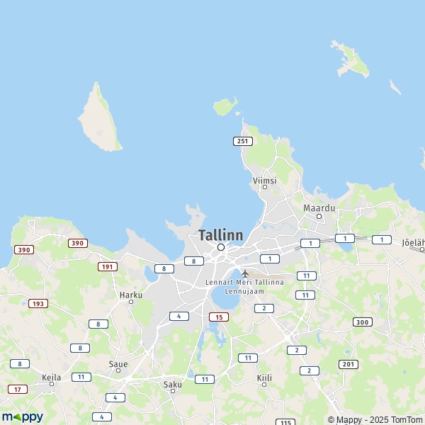 La carte pour la ville de Tallinn 10001-76912