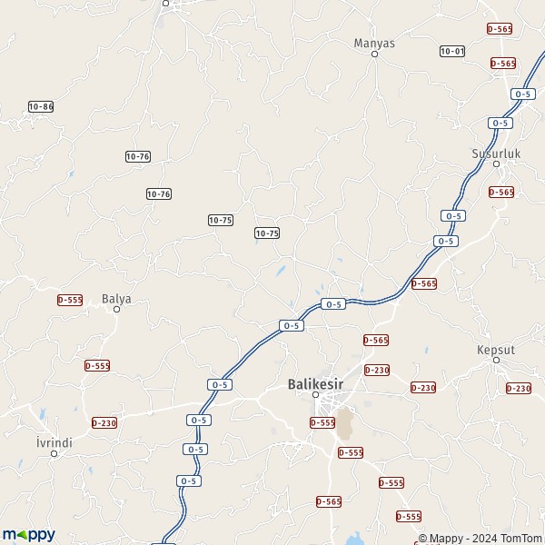 La carte pour la ville de Karesi 10010-10180