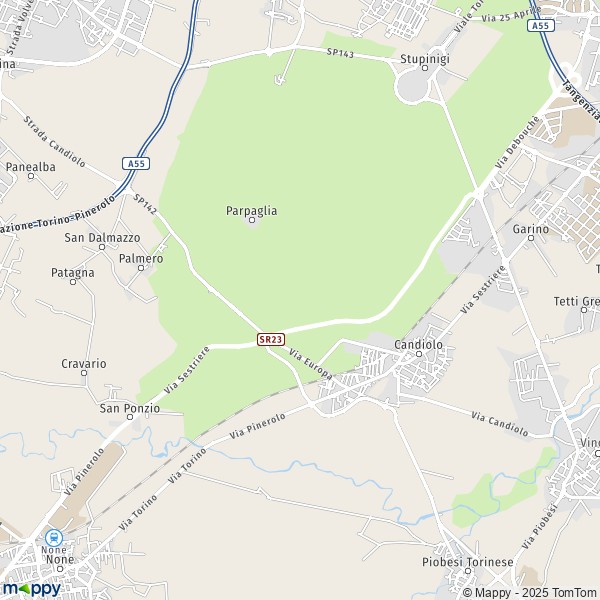 La carte pour la ville de Candiolo 10060
