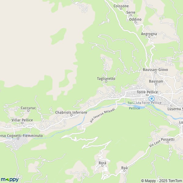 La carte pour la ville de Torre Pellice 10066