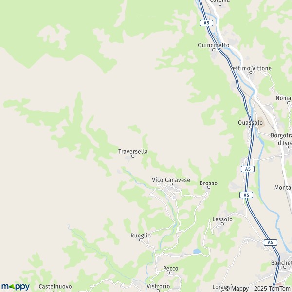 La carte pour la ville de Brosso 10080