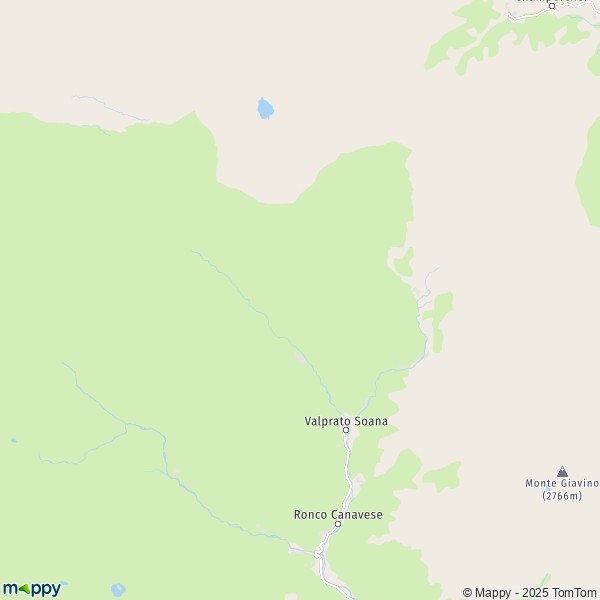 La carte pour la ville de Valprato Soana 10080