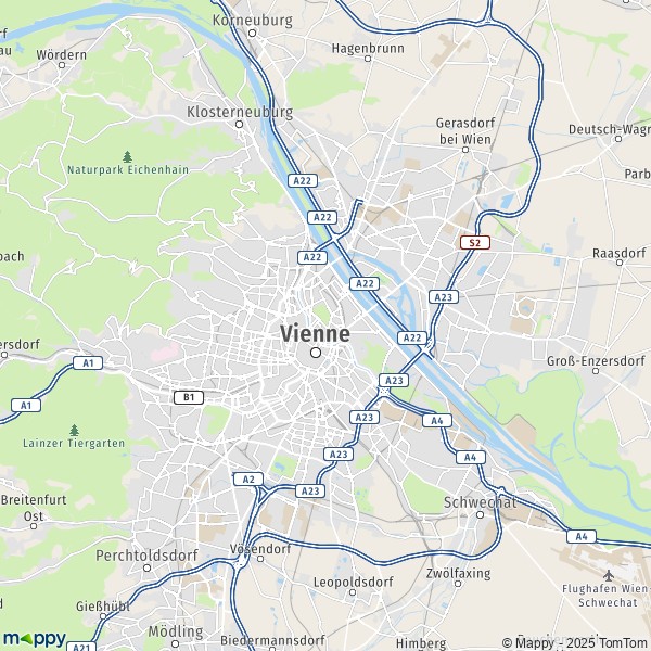 La carte pour la ville de Vienne 1010-3400