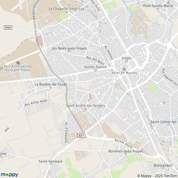 Carte L'Île Germaine, 10120 Saint-André-les-Vergers