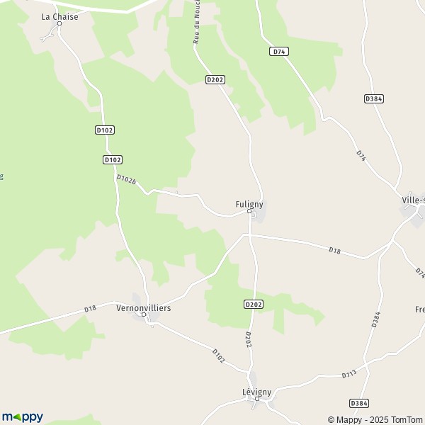 Carte La Rue d'en Haut, 10200 Fuligny