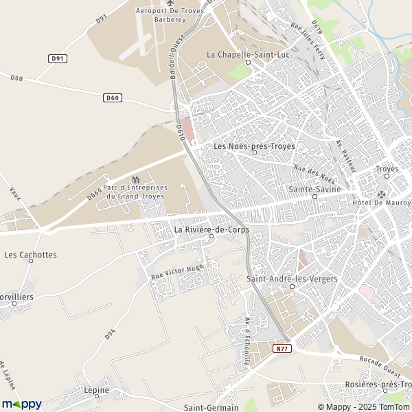 Carte les Trois Gâteaux, 10300 Sainte-Savine