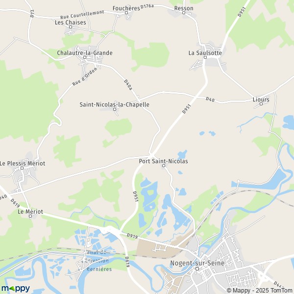 La carte pour la ville de Saint-Nicolas-la-Chapelle 10400