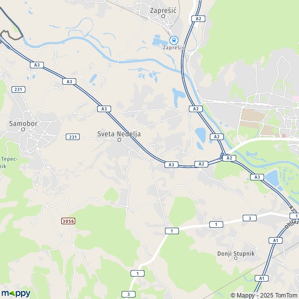 La carte pour la ville de Sveta Nedelja 10431-10436
