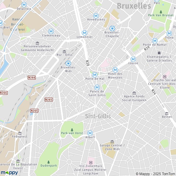 La carte pour la ville de 1060 Saint-Gilles