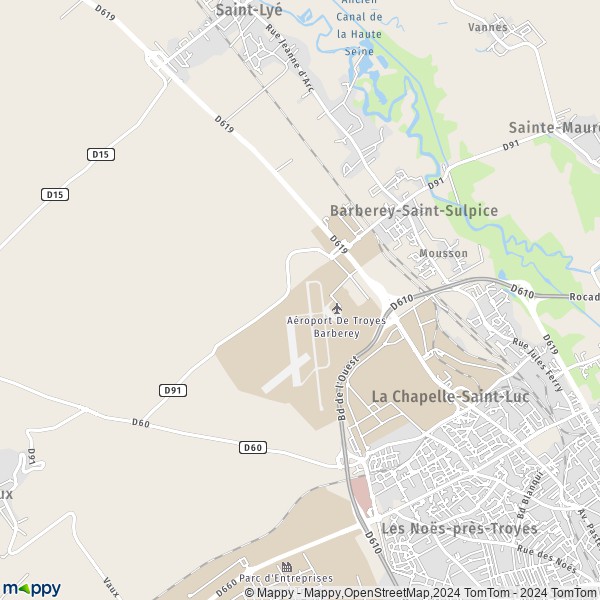 La carte pour la ville de Barberey-Saint-Sulpice 10600