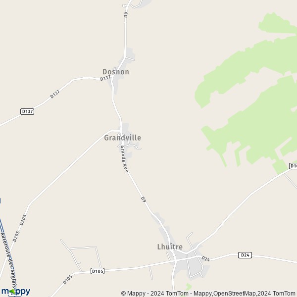 La carte pour la ville de Grandville 10700