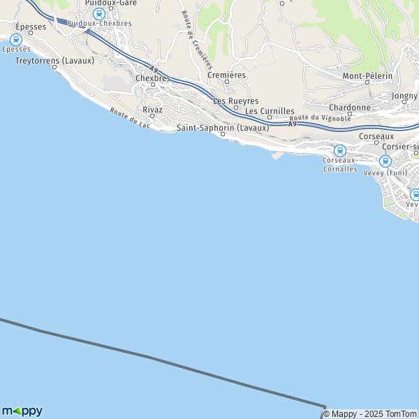 La carte pour la ville de Saint-Saphorin (Lavaux) 1071