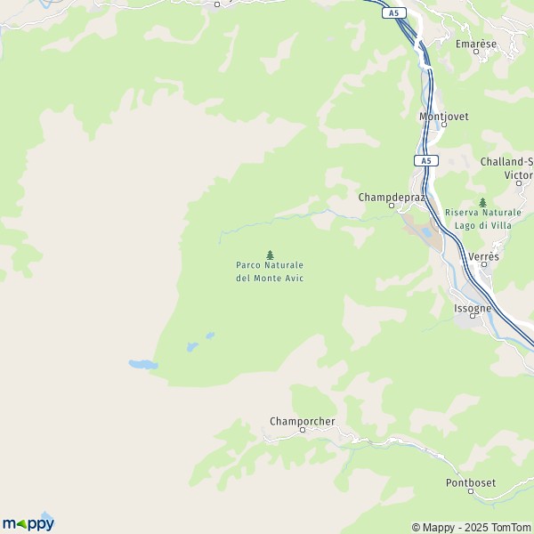 La carte pour la ville de Champdepraz 11020