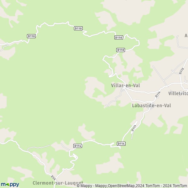La carte pour la ville de Villar-en-Val 11220