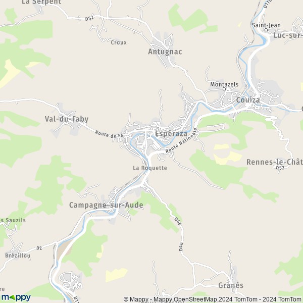 La carte pour la ville de Espéraza 11260