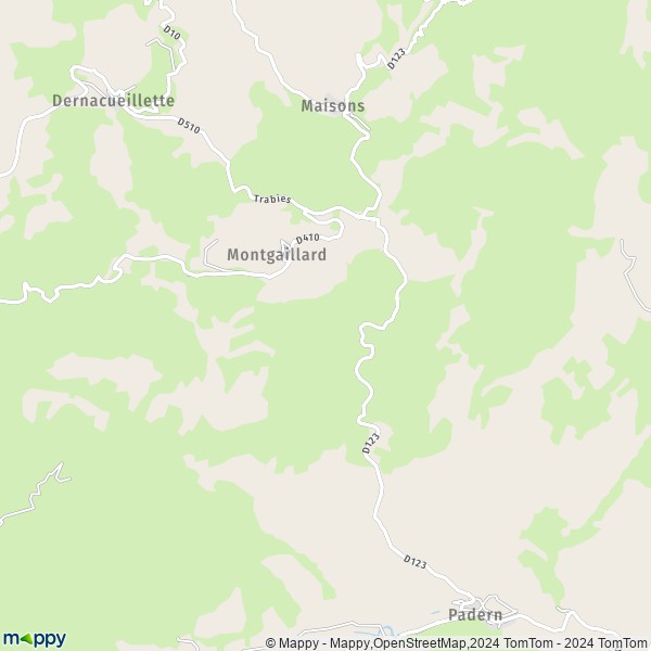 La carte pour la ville de Montgaillard 11330