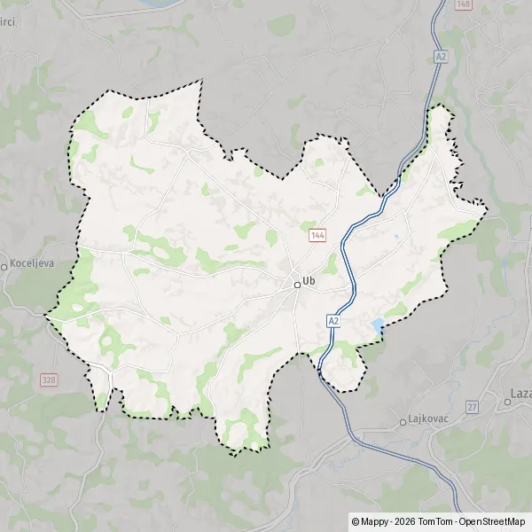 La carte pour la ville de Ub 11507-14214