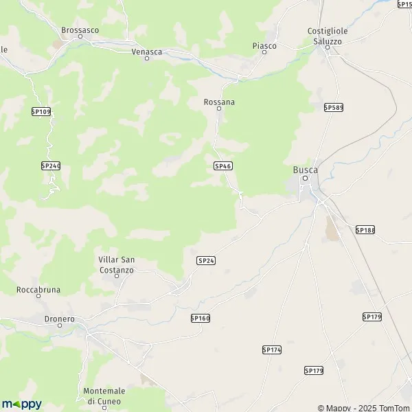 La carte pour la ville de Busca 12022