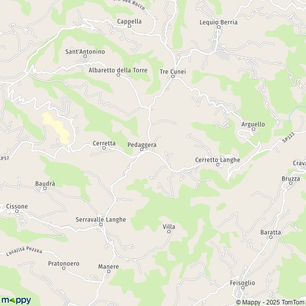 La carte pour la ville de Cerretto Langhe 12050