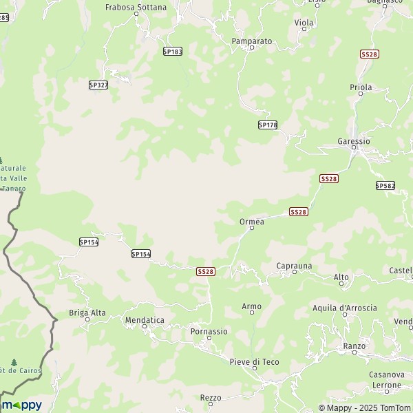 La carte pour la ville de Ormea 12078