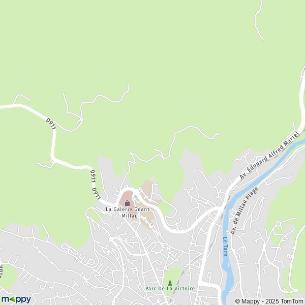 Carte La Rode, 12100 Millau