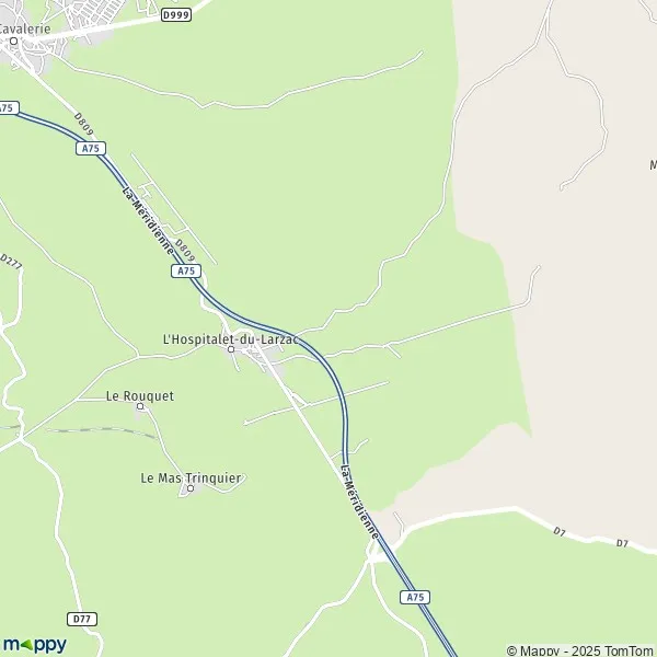 Plan L'HospitaletduLarzac carte de L'HospitaletduLarzac (12230