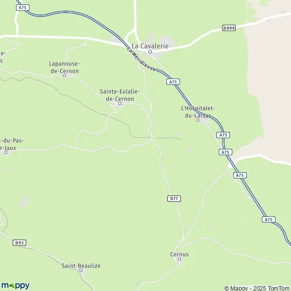 Plan sainteeulaliedecernon carte de sainteeulaliedecernon