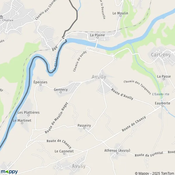 Plan Avully carte de Avully (1236) et infos pratiques