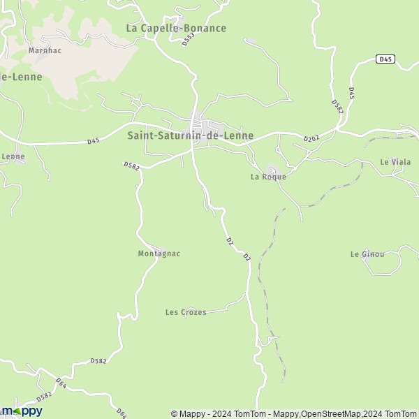 La carte pour la ville de Saint-Saturnin-de-Lenne 12560