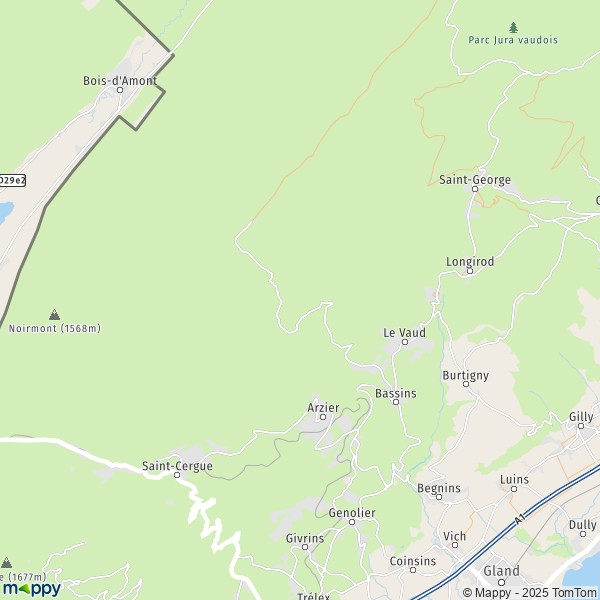 La carte pour la ville de Bassins 1268-1269
