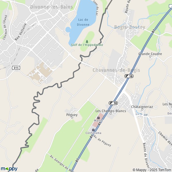 La carte pour la ville de Chavannes-de-Bogis 1279