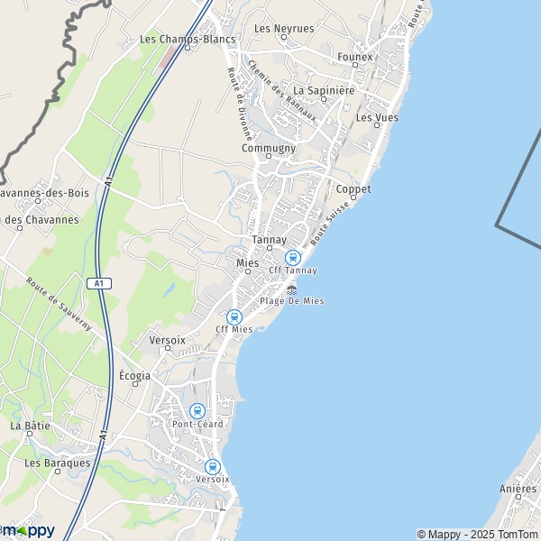 La carte pour la ville de Tannay 1295
