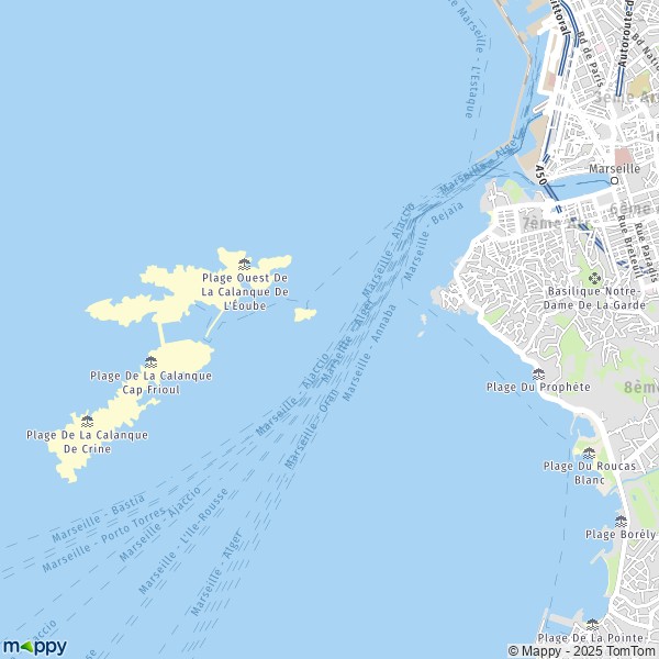 La carte pour la ville de 7e Arrondissement, Marseille