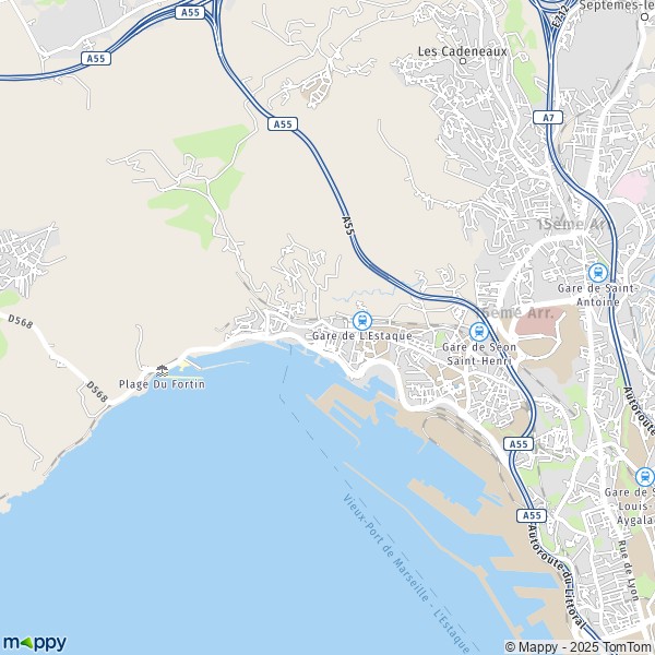 La carte pour la ville de 16e Arrondissement, Marseille