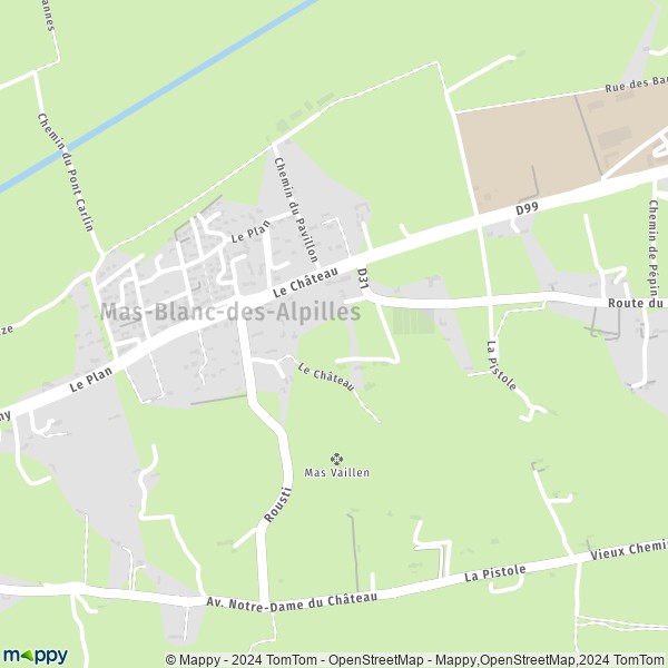 La carte pour la ville de Mas-Blanc-des-Alpilles 13103