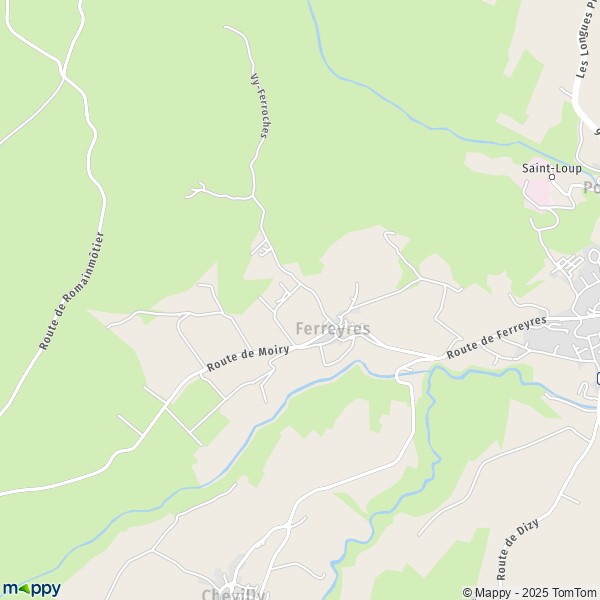 La carte pour la ville de Ferreyres 1313