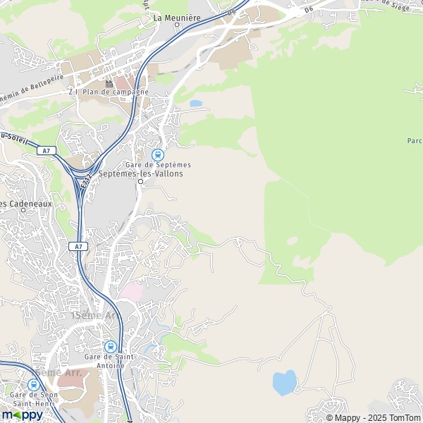 Plan Sept  mes-les-Vallons carte Sept  mes-les-Vallons  13240 