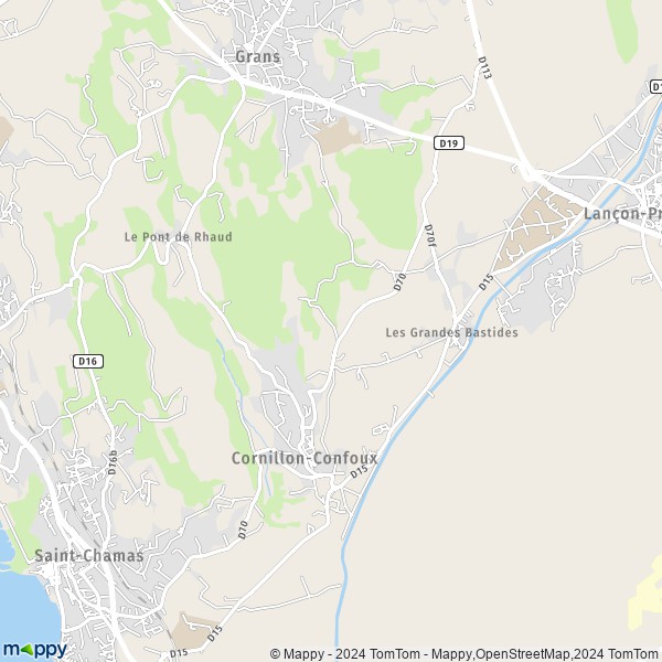 La carte pour la ville de Cornillon-Confoux 13250