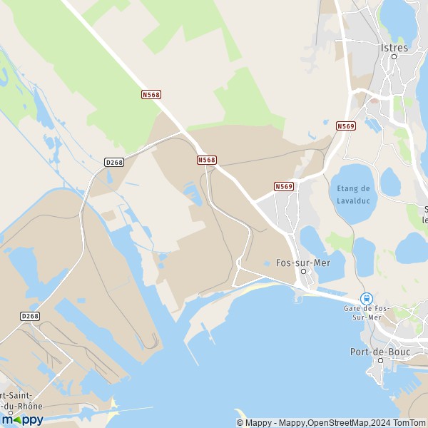 La carte pour la ville de Fos-sur-Mer 13270