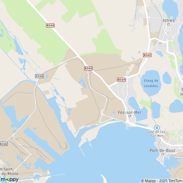 La carte pour la ville de Fos-sur-Mer 13270