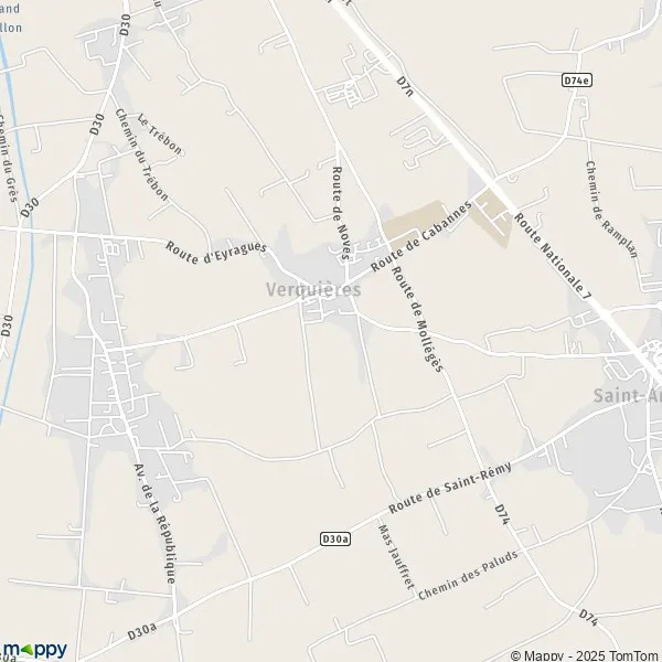 Plan Verquières carte de Verquières (13670) et infos pratiques