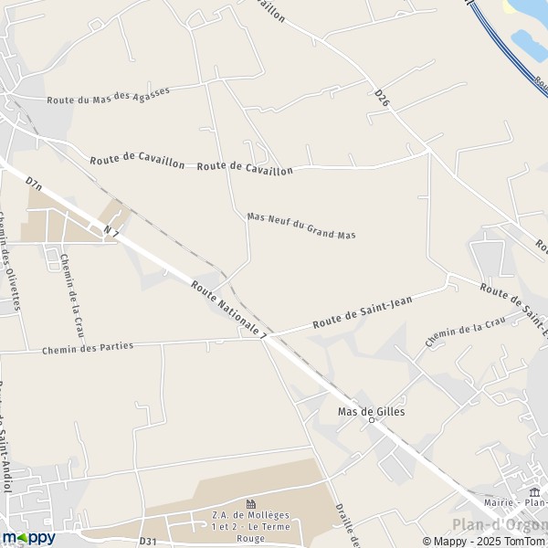 Carte Z.A. de la Crau, 13670 Saint-Andiol