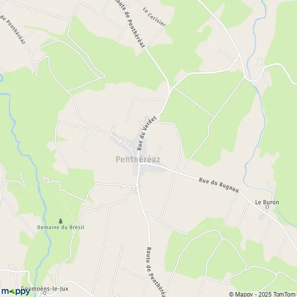 Plan Penthéréaz carte de Penthéréaz (1375) et infos pratiques