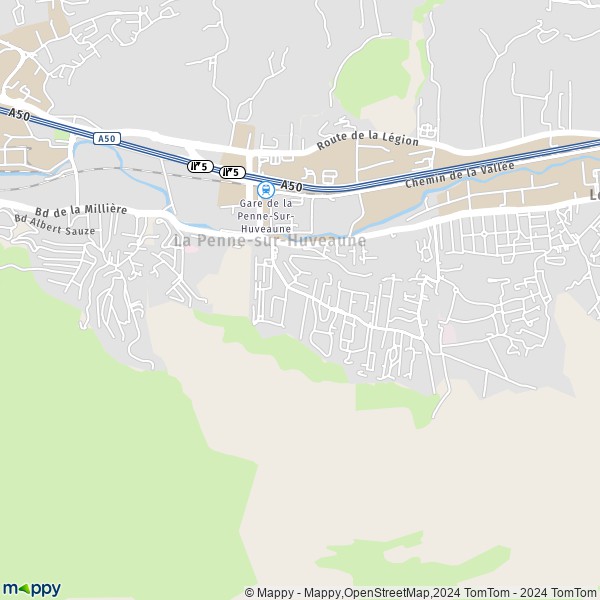 La carte pour la ville de La Penne-sur-Huveaune 13821