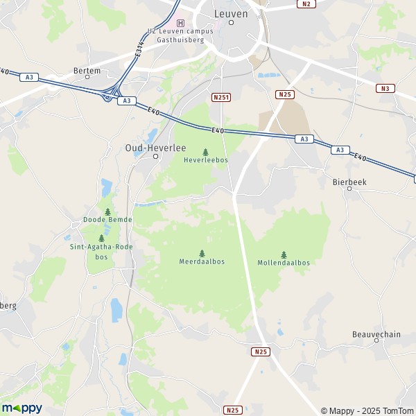 La carte pour la ville de 1390-3054 Oud-Heverlee