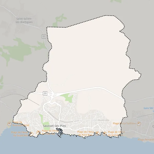 Plan Sausset Les Pins Carte De Sausset Les Pins 13960 Et Infos Pratiques