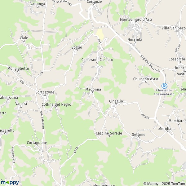 La carte pour la ville de Camerano Casasco 14020